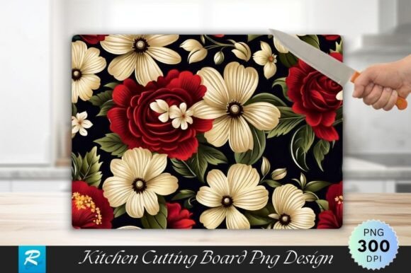 Download Flowers Cutting Board Sublimation Design - Sublimation design Collection