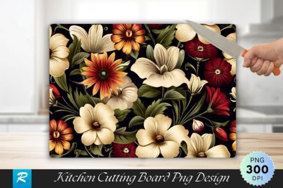 Download Flowers Cutting Board Sublimation Design - Sublimation design Collection