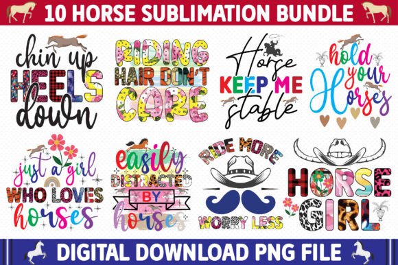 Download Horse Sublimation Design Bundle - Sublimation design Collection