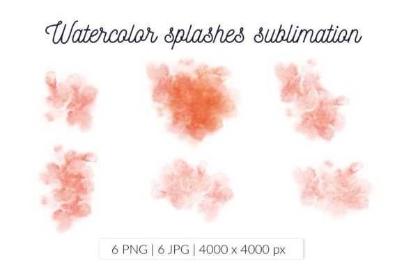Download Watercolor Splashes Sublimation Clip Art - Premium Resources