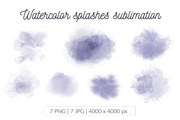 Download Purple Watercolor Splashes Sublimation - Premium Resources