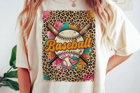 Download Baseball Leopard Print Heart Splash - Heart splash Collection